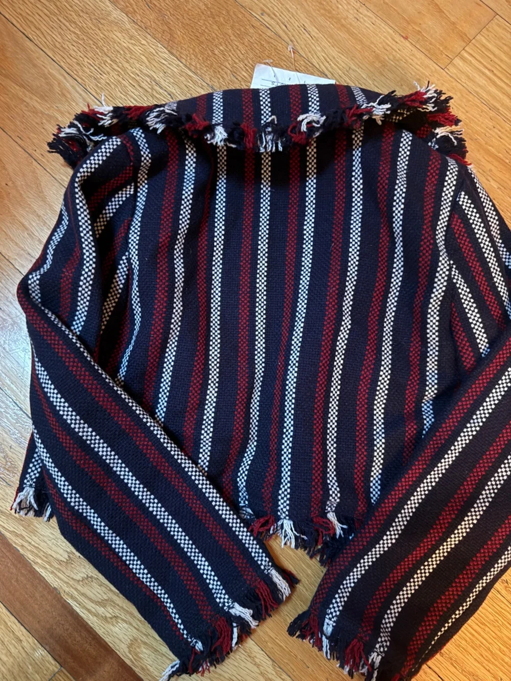 Oscar De La Renta Red and and Blue Blazer- Show Sample Fall 2018